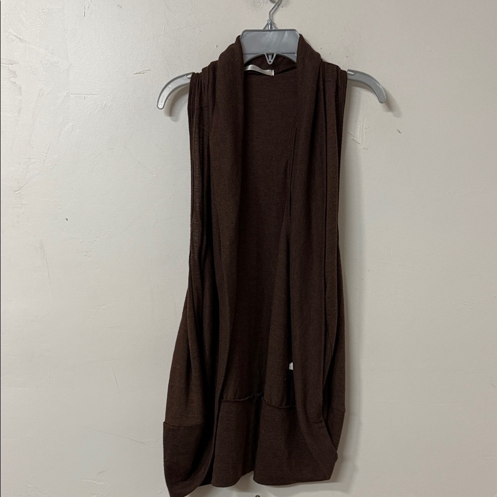 Charlotte Russe Chocolate Brown Sleeveless Vest shawl Y2K
